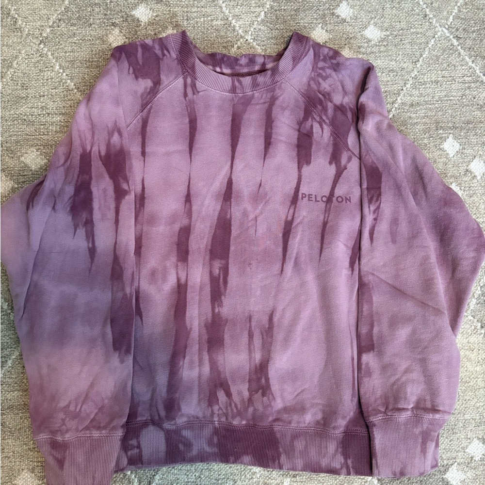 Peloton Muted Purple Tie Dye Crewneck Sweatshirt